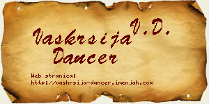 Vaskrsija Dancer vizit kartica